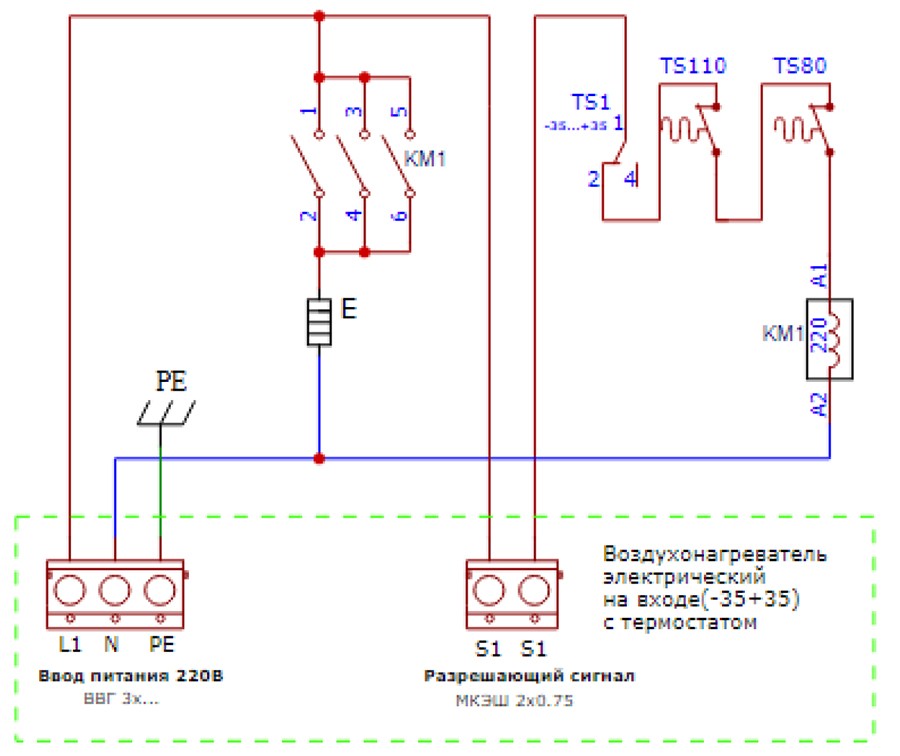Электронагр предварительный E (PTC) с термостатом_сх1.jpg
